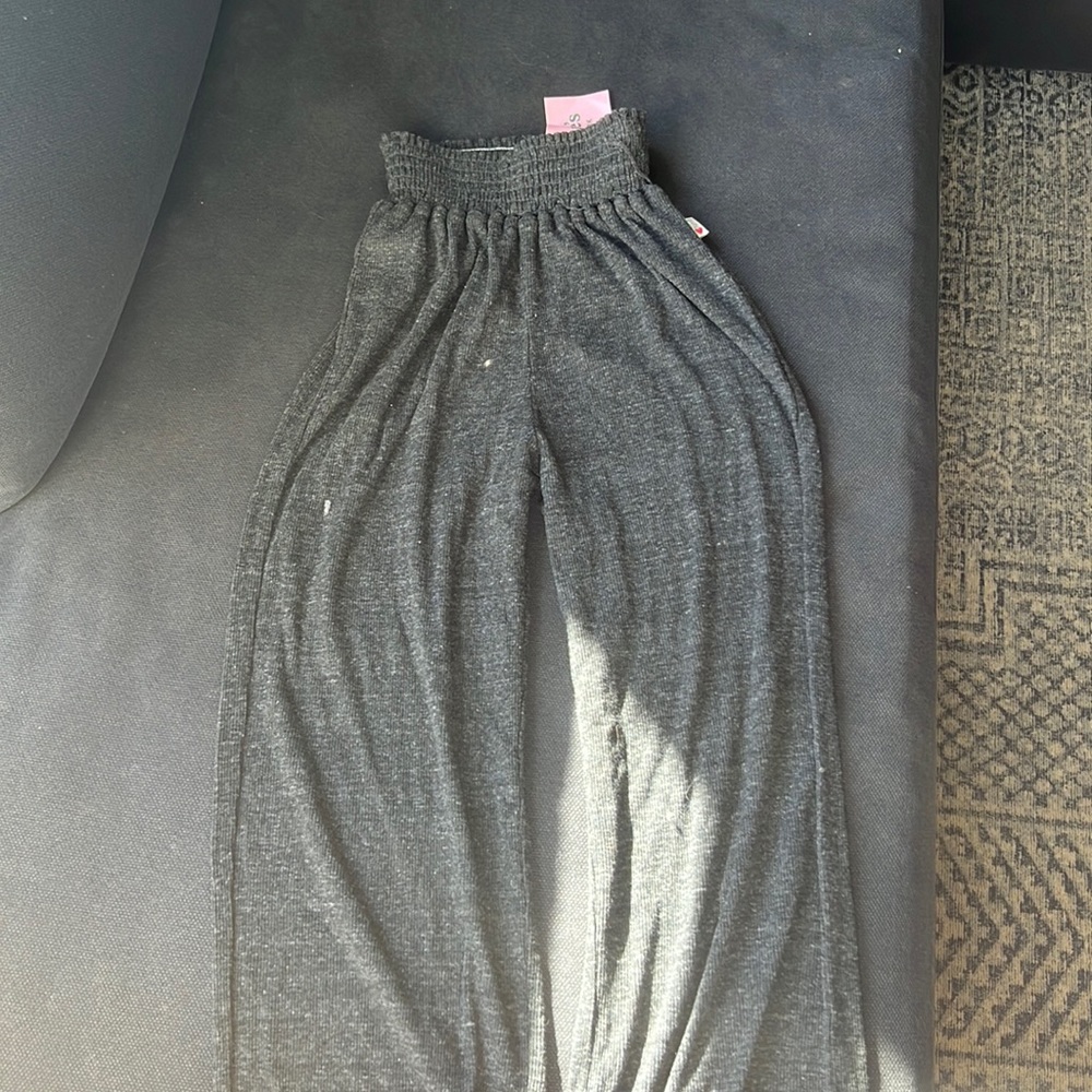 Frankie’s on The Park 2 Love Girls Charcoal Smocked Wide Leg Pants